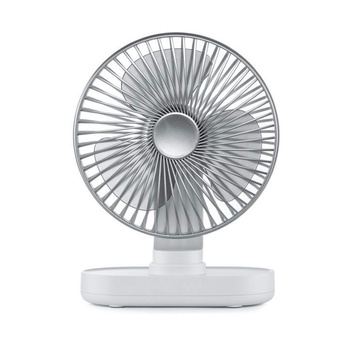 Ventilateur oscillant auto 4000mAh 4 vitesses silencieux USB maison lit bureau voyage camping138*75*183mm