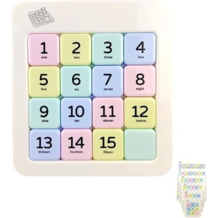 Puzzle Coulissant Puzzle à Chiffres coulissants Jouet à Blocs magnétiques glissants Jeu de Puzzle à Chiffres glissants Puzzle Coulissant Puzzle à Chiffres coulissants Jouet à Blocs magnétiques glissants Jeu de Puzzle à Chiffres glissants