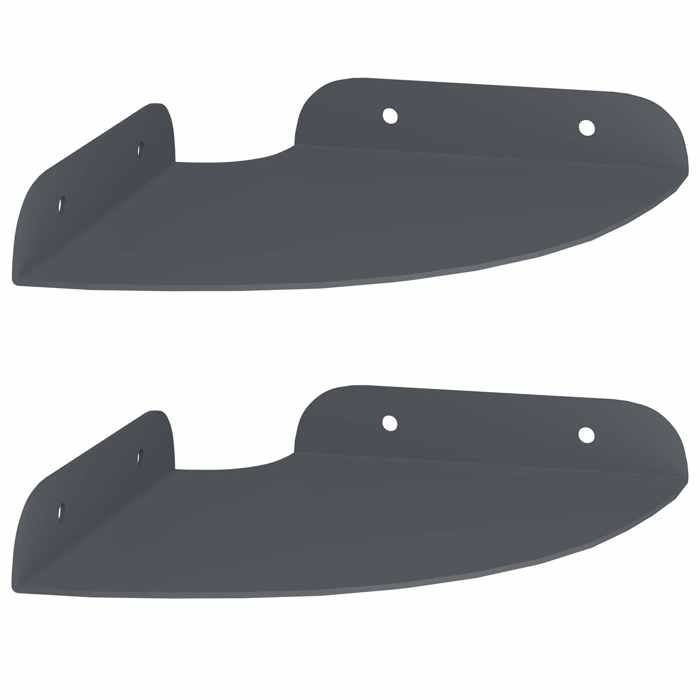 Étagères flottantes avec étagère 2 pcs - vidaXL - anthracite - 15 x 15 x 2 cm - 2 étagères murales 2049718