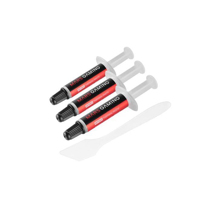 Mars Gaming Kit MT0X3 3x Pâtes thermiques CPU Haute conductivité thermique 6 W/m·K Jusqu'à 280 °C 3x1 g (3 g) Gris - vue 2