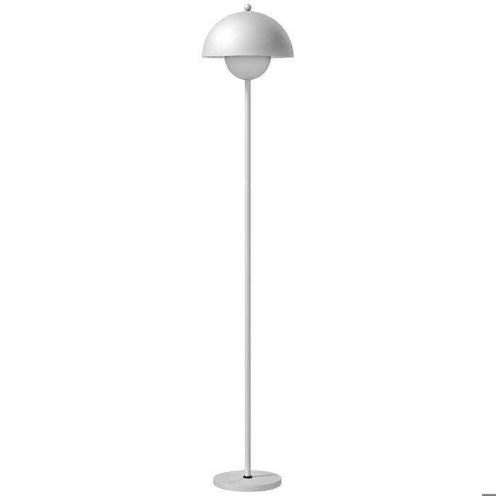 YWJ Lampadaire Moderne Abat-Jour Bol Interrupteur Pédale E27 Ø30x155cm Argenté Salon