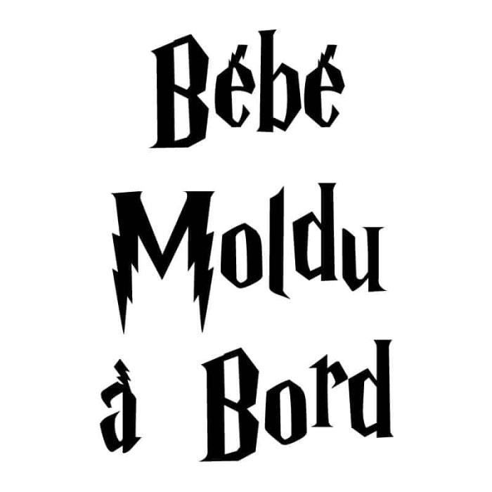 STICKER BEBE MOLDU A BORD J0116 Noir