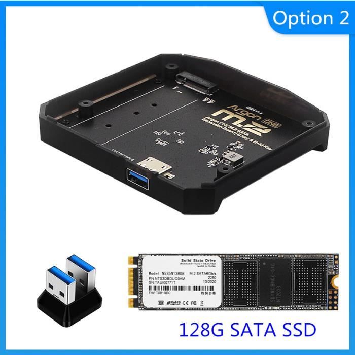 Option 2 SATA - Argon ONE Carte USB 3.0 vers M.2 SATA ou NVMe pour ...