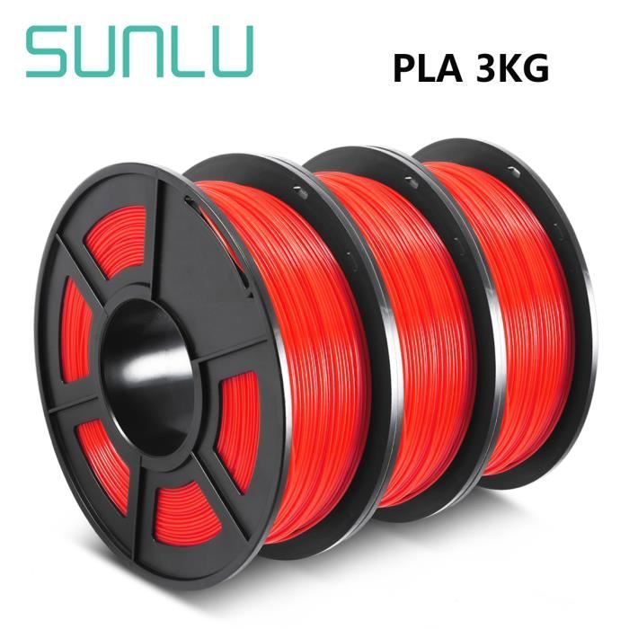 3red - SUNLU PLA Filament 3 rouleaux 1.75mm pour imprimante 3D 100% ...