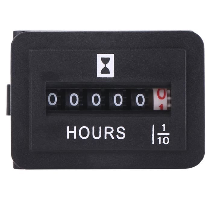Compteur Horaire Numérique IP68 - AC/DC 5-277V - Pour Tondeuse, Généraleur, Bateau - Étanche