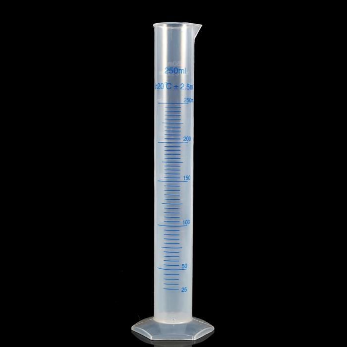 Cylindre gradué en plastique - 100% neuf - 10ml 25ml 50ml 100ml 250ml ...