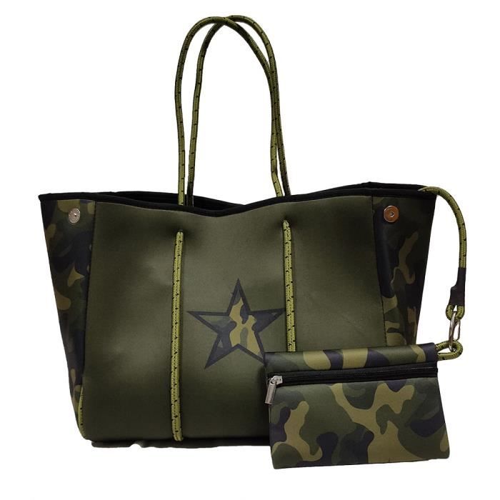 Sac cabas équitation Chevaux noir et beige