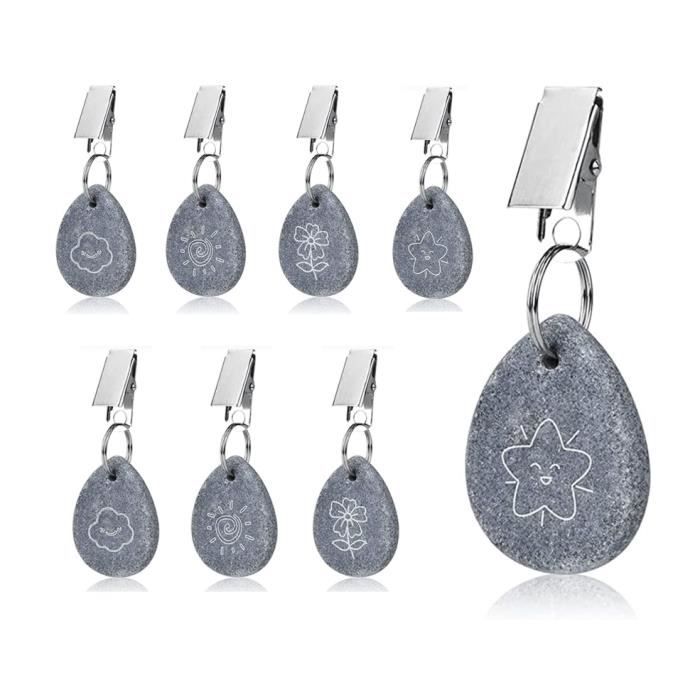 Lot De 4 Pinces à Nappe En Acier Inoxydable, Noires, Pour Tables Jusqu'à 5 Cm D'épaisseur - Maison