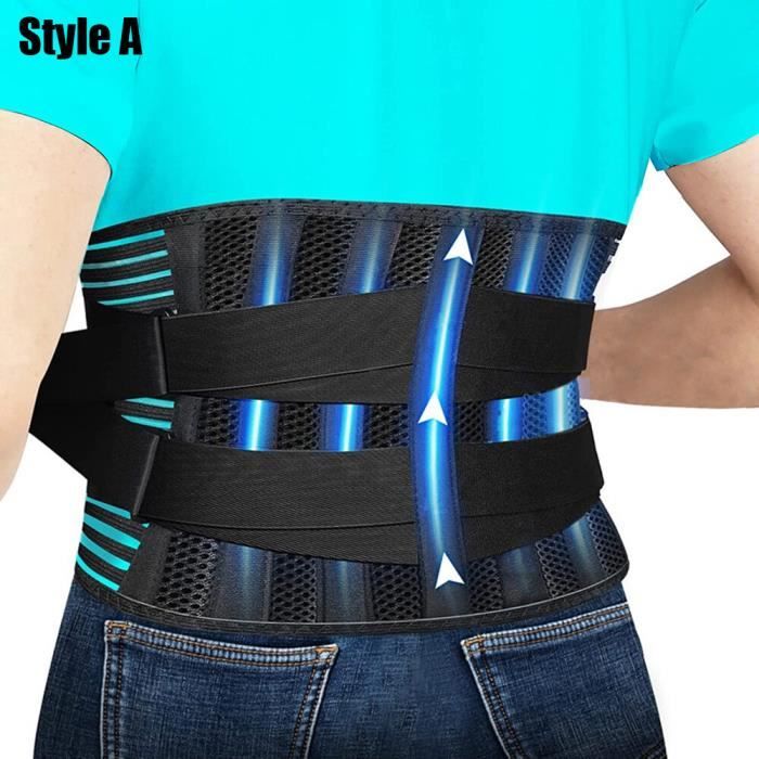 Ceinture lombaire pour hommes et femmes Support de taille entraineur coussin lombaire reglable Style A XXXL waist 135 155cm A Cdiscount Sante Mieux vivre