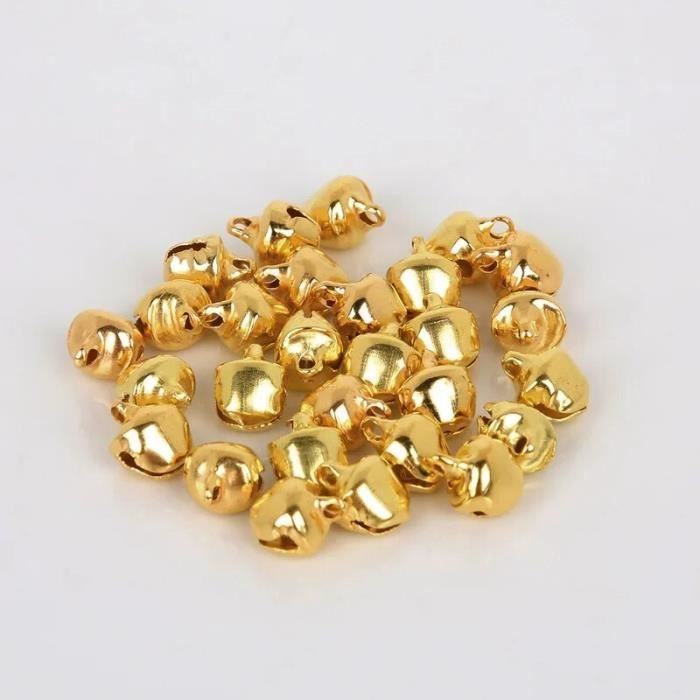 600 Petites Clochettes Dorées 6mm - Pour DIY Noël, Bijoux, Déco - Lot économique !