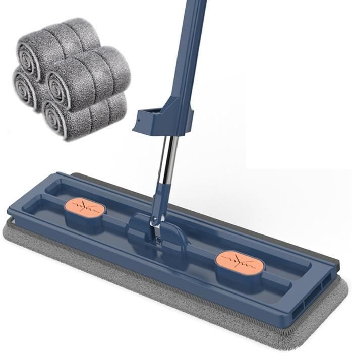 Serpillère à Essorage Manuel Twist - Manche Télescopique (115 Cm Max) - Tête Absorbante En Microfibre - Pour Tous Les Sols Durs