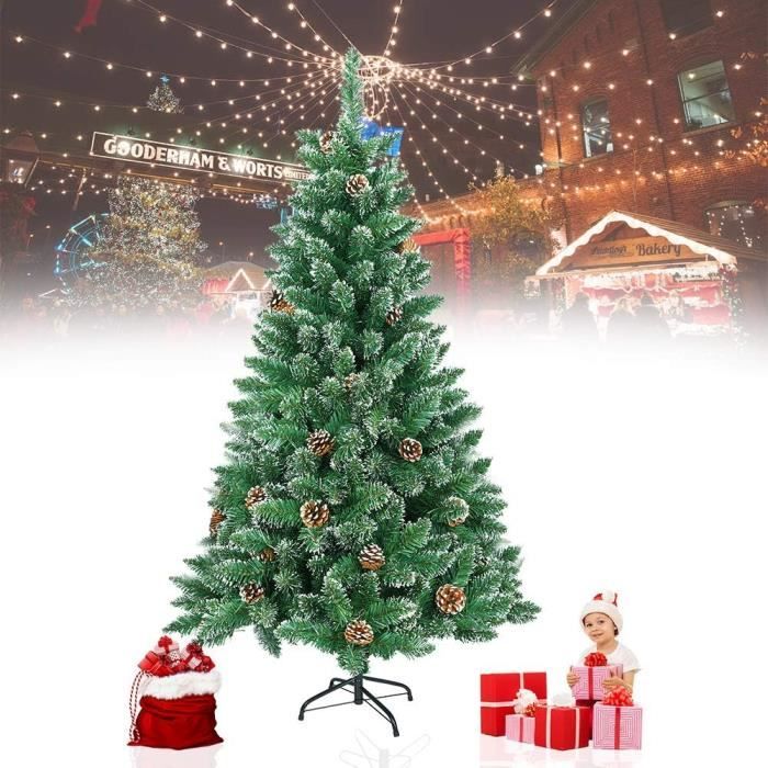 Support Sapin De Noël En Métal HOHIYA 61 Cm Noir - 36 Crochets Pour Décorations