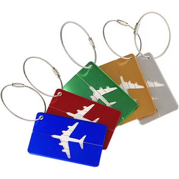 Étiquettes Bagage JSTHHTT - Lot De 6 Étiquettes PVC Pour Valise Et Sacs De Voyage
