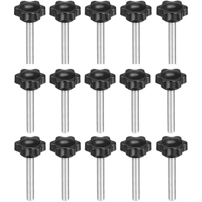 Sourcing Map Lot De 2 Boutons En Forme D'étoile M8, Filetage Femelle