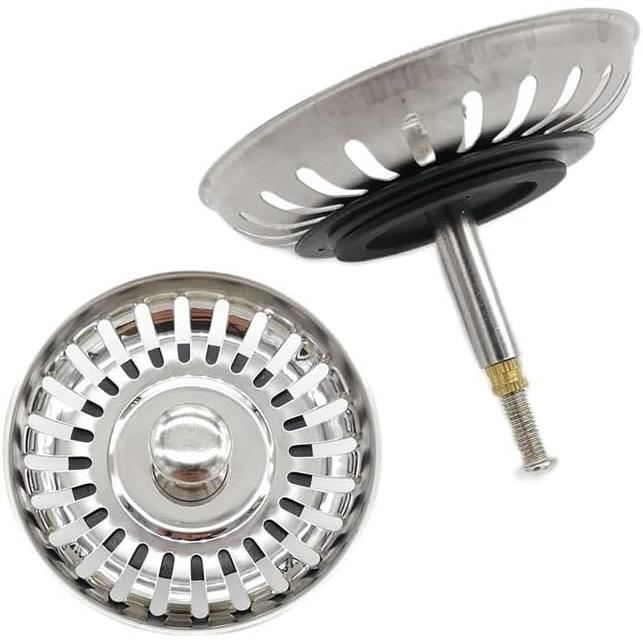 Lot De 2 Passoires Pour Évier – Écrans Diamètre 4,5 Cm, Silver