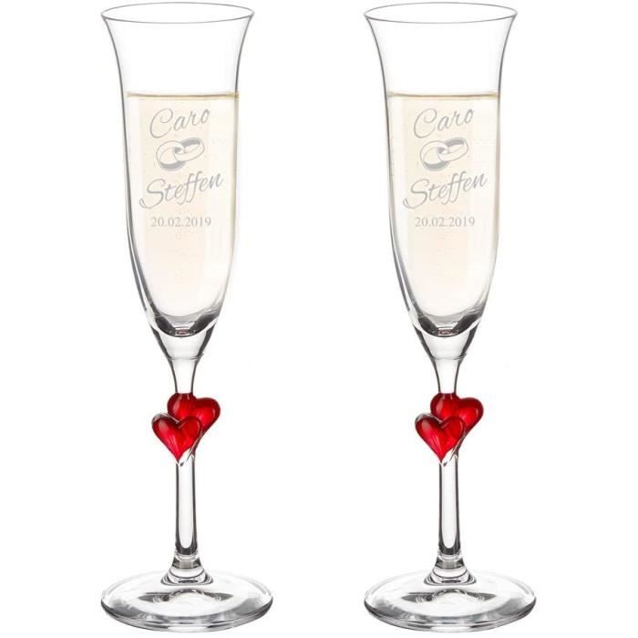 Flute champagne coeur Achat / Vente pas cher