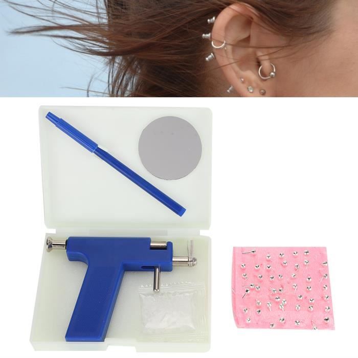 Kit Piercing 41 Pièces - Aiguilles 12G à 20G, Pinces, Gants, Tampons - Professionnel Ou Maison