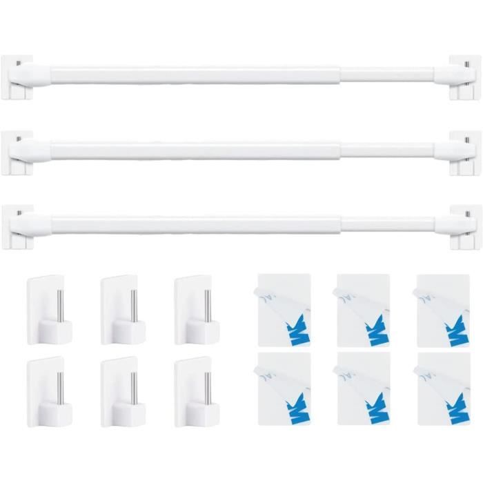 6 Pièces Support Tringle Rideaux, Support Mural Réglable, Support Pour Tringle A Rideau En Metal Support De Rideau Avec 12 Pieces Vis De Fixation Po 98377769