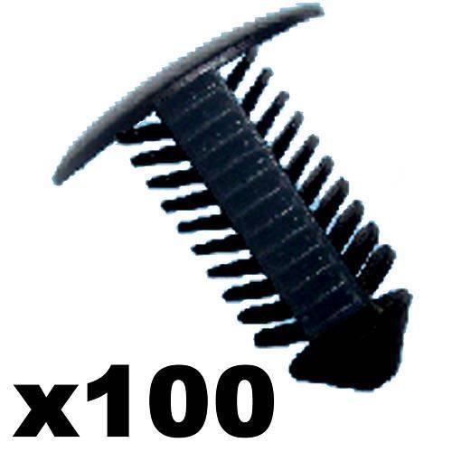10 x Gris Plastique Sapin TRIM CLIPS 5 mm trou 10 mm tête de voiture van Push en bouton