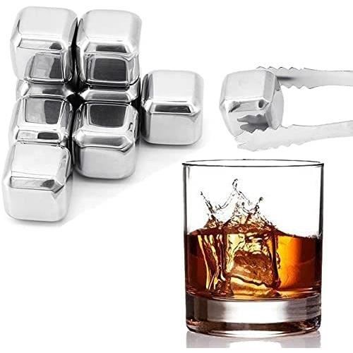 Lot De 6 Glaçons Réutilisables En Acier Inoxydable 304 - Sphères Rondes, Refroidissement Rapide Sans Dilution, Pour Boissons Chaudes Et Froides