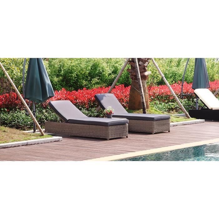 Au Jardin De Chloe Ensemble Chaise Longue Bains De Soleil A