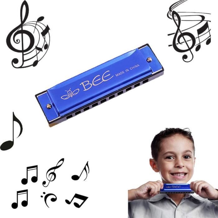 2 Harmonicas Débutant - 16 Trous - Bois - Pour Enfants Et Adultes - Apprentissage Musique