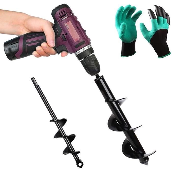 Foreuse tarière1 - 2pcs Tarière Drill Auger Jeu de forets de Jardin ...