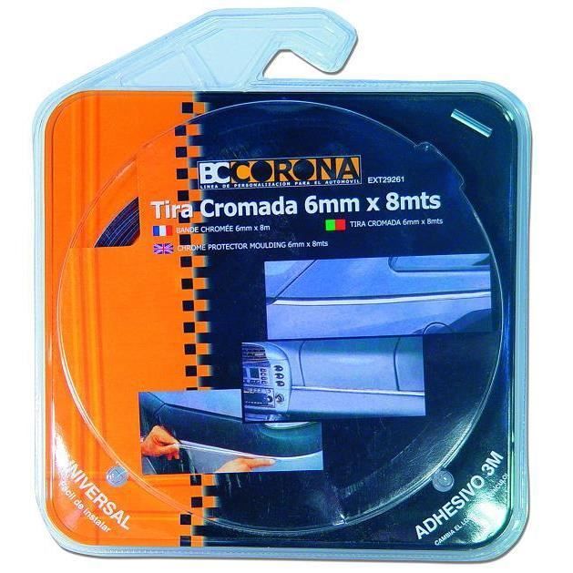 Bande Chromée Auto Adhésive 5mm X 5m - Décoration Et Protection Des Bords De Carrosserie
