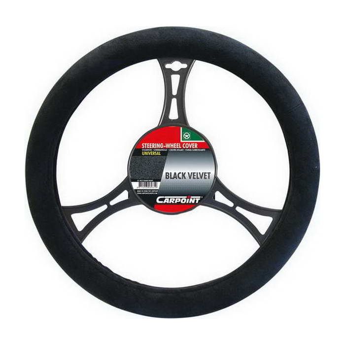Carpoint housse de direction su&egrave;de universel 37-39 cm noir