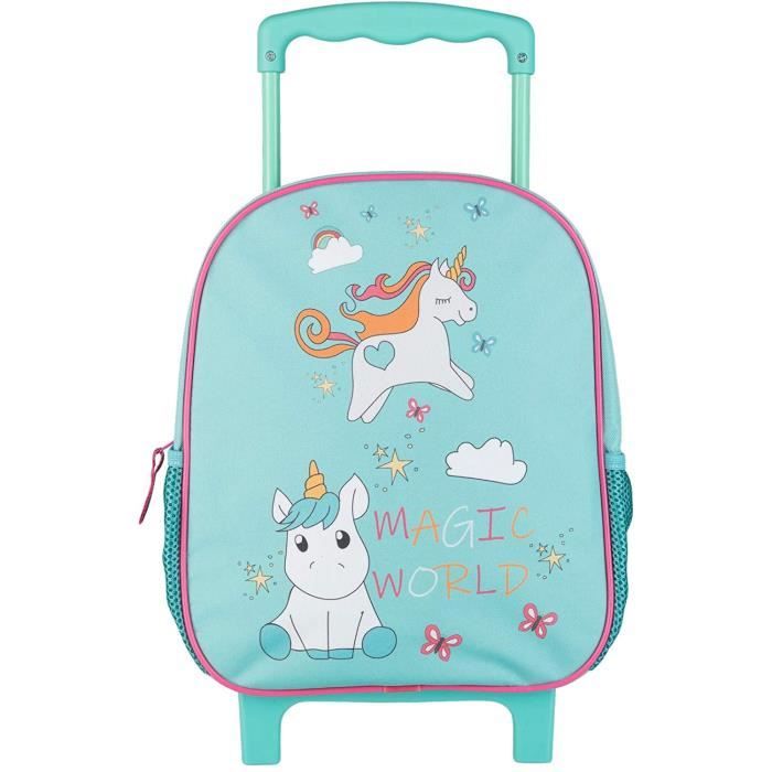Sac A Roulette Fille Licorne Cartable A Roulette Fille, Sac Dos