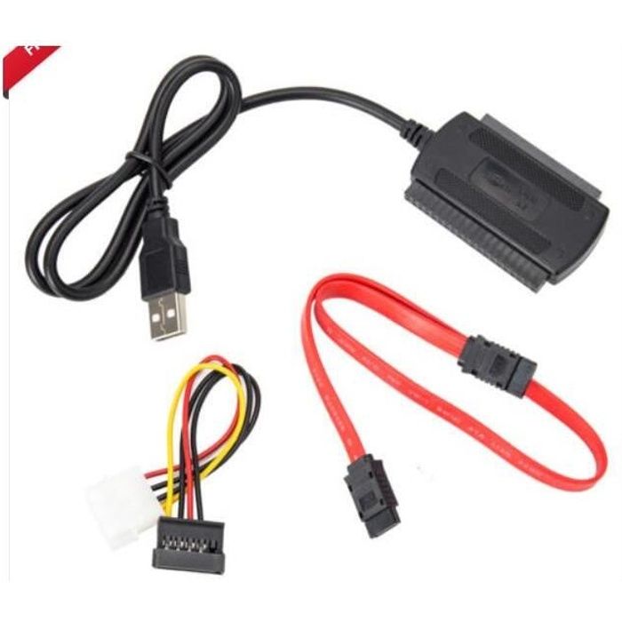 Câble Adaptateur, Adaptateur USB vers IDE / SATA , 3 IN 1 USB 2.0 vers