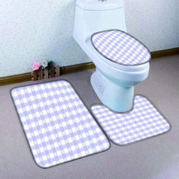 Poisson Motif Paillasson Tapis Salle de Bain Peluche Anti-dérapant Bain Salon Wc