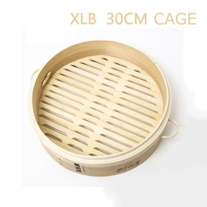GL22720-Cuiseur Vapeur En Bambou Avec Couvercle. 1. Deux Ou Trois Cages