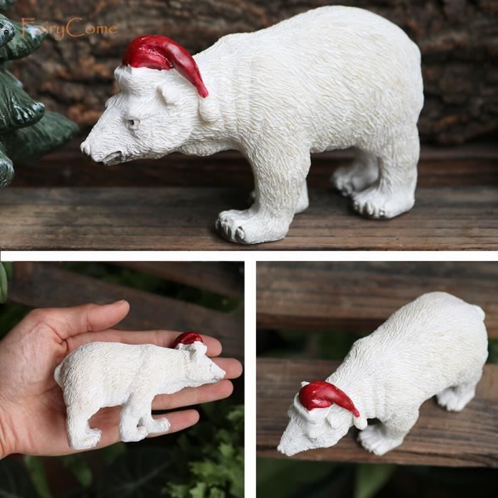 Snowman Christmas Tree Ornements, Miniature Fairy Garden Accessoires, Figurines De Noël En Résine Père Noël, Snowman, Ours Dolls For Terrarium Decor, Craft Miniatures Du 0,6 € | DHgate