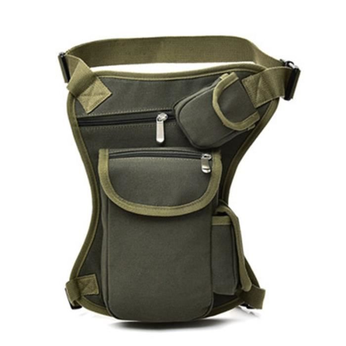 Sac Banane Ceinture 6 Poches Polyester - Noir, Réglable, 4 Litres, Fermeture éclair