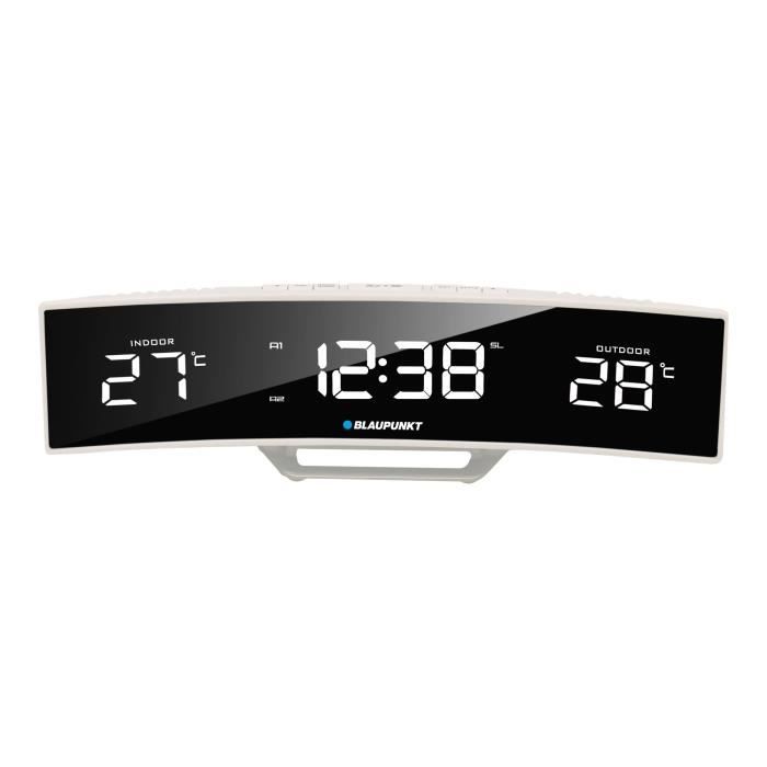Radio-réveil Blaupunkt CR12WH - Blanc - Fonction Radio - Syntoniseur de radio numérique FM
