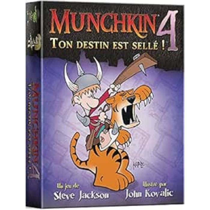Extension Munchkin 4 : Ton Destin Est Scellé ! – 112 Cartes – Montures Et Serviteurs – Pour 3 à 6 Joueurs – à Partir De 10 Ans