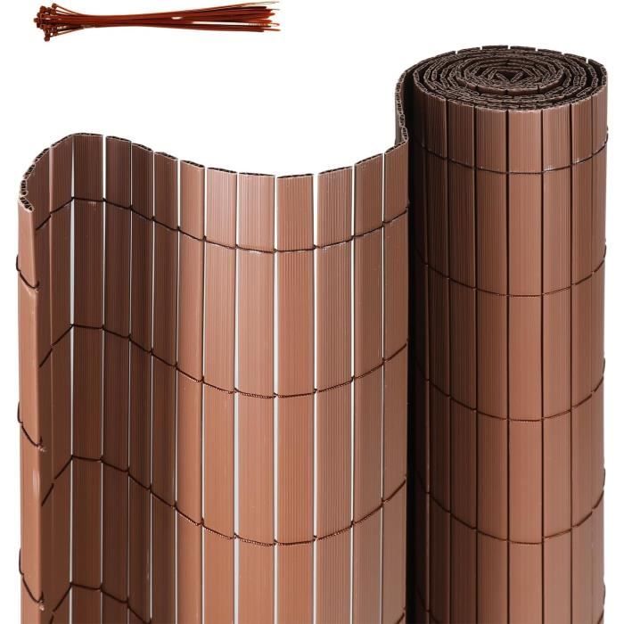 Gimisgu Brise-Vue En PVC Résistant Aux Intempéries, Lamelles Renforcées Standard, Protection