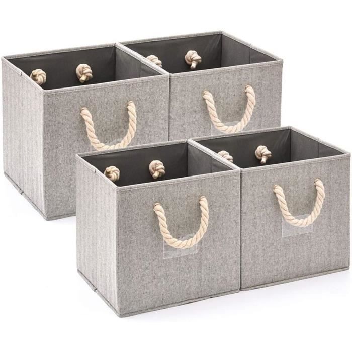 VAPOKF Boîte De Rangement Pliable En Tissu Cube - Motif Crânes Gothiques - Poignées - 26,8 X 27 X 27,5 Cm