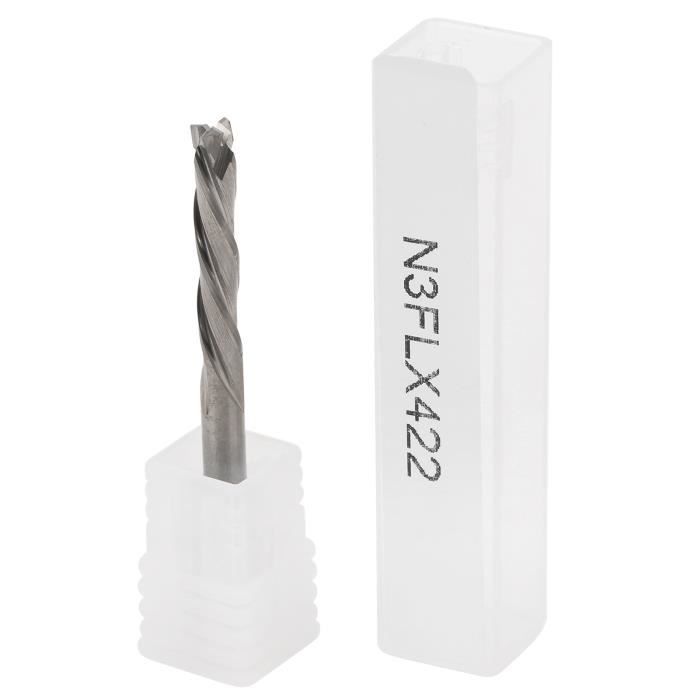 Fraise à Queue VHM 1 Mm, 1 Tranchant - Pour Usinage Aluminium Et Plastique - Longueur De Coupe 3 Mm, Tige 3.175 Mm