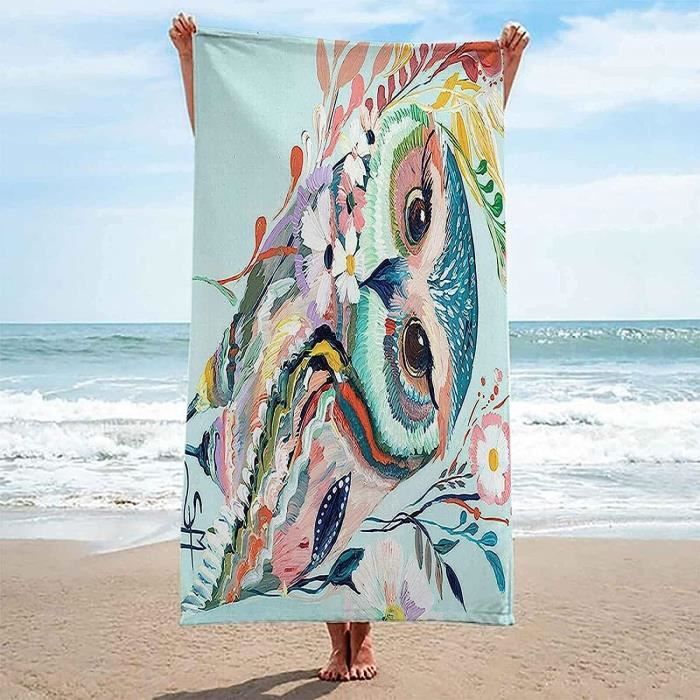Serviette De Plage En Icrofibre,Séchage Rapide -Portable Serviette De Voyage,avec Sac De