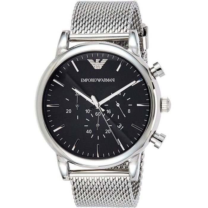 Montre Homme EMPORIO ARMANI AR1808 Etanche 5 ATM Quartz Verre mineral Gris Classique Achat vente montre Homme Adulte Gris Acier Cdiscount