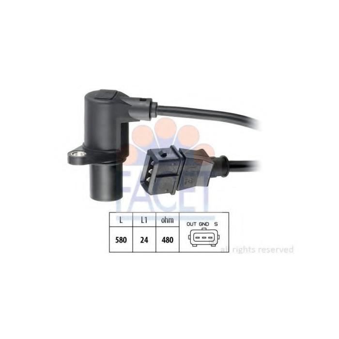 Capteur PMH Vilebrequin 038907319E - Compatible Audi A4 A6 Superb 1.9 TDI 2.0 TDI - Avec Câble Et Joint