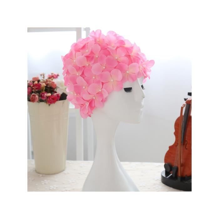 Bonnet De Bain Fleuri Avec Pétales 3D – Style Rétro, Doux Et Respirant Pour Nageurs (adultes Et Enfants)