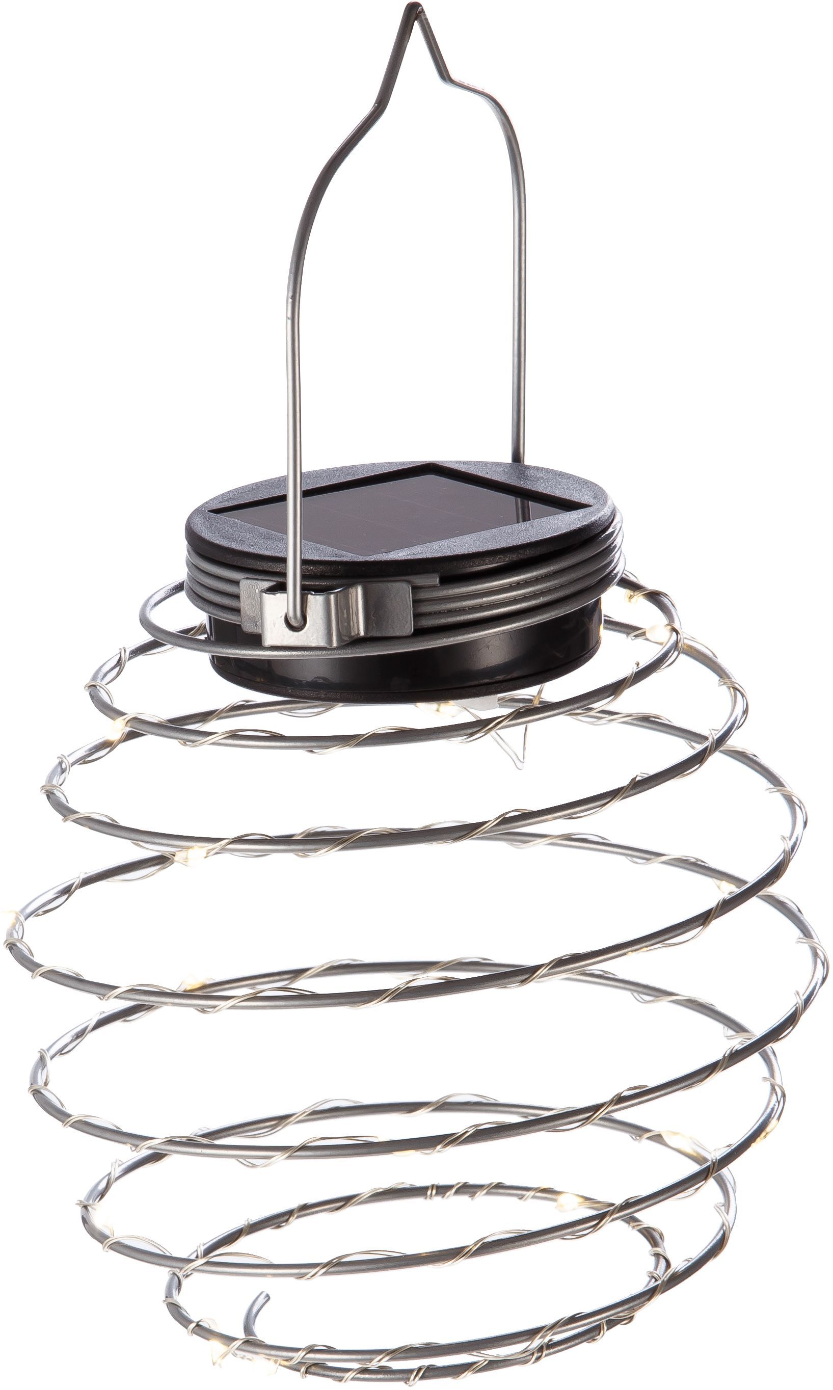 G2619 Suspension solaire spirale lot de 2 16 Micro LEDs multicolores