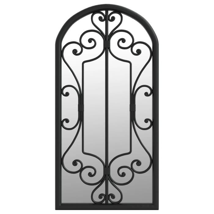 Miroir - GAROSA - 70x30 cm - Noir - Fer - Intérieur - Vintage