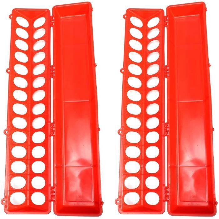 Meilleurs prix pour Distributeur d'aliment - HAOPYOU - Lot de 2 mangeoires automatiques pour oiseaux - Rouge