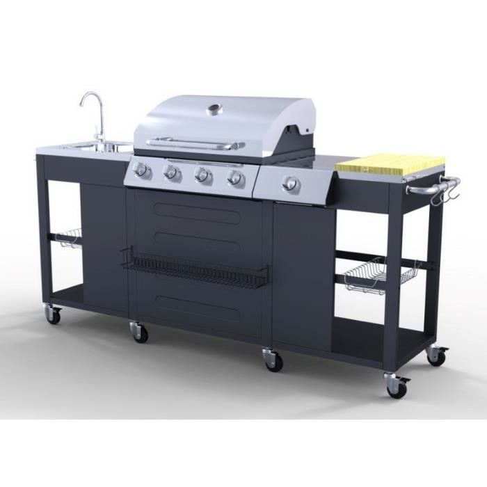 Barbecue Gaz Cuisine Exterieure 5 Bruleurs Evier Achat Vente Barbecue Barbecue Gaz Cuisine Exteri Cdiscount