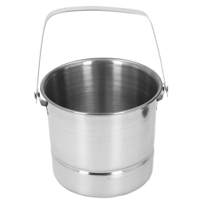 Seau à Glace Inox 1L Avec Pince Et Bac égouttoir - Isotherme Pour Bar, Vin, Champagne