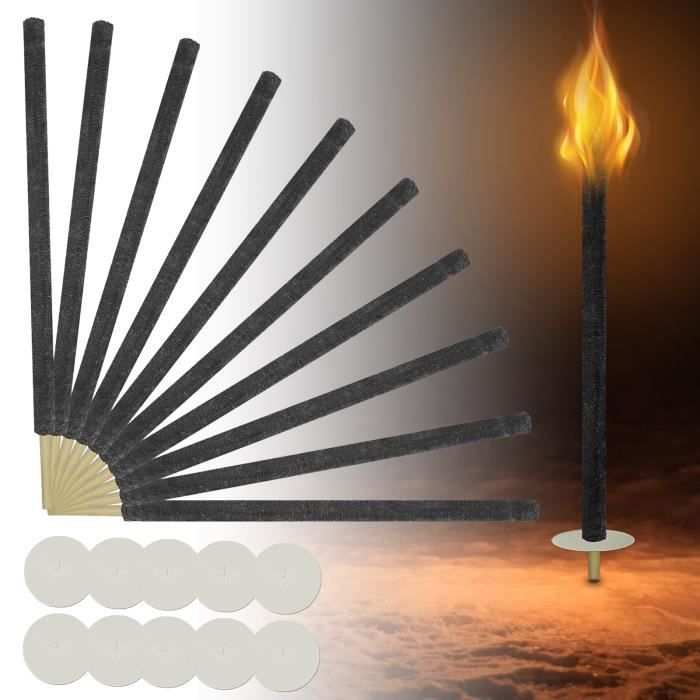 Hussala Diamond Torches en Cire Durée de la Combustion : 135 Min [10 Pieces
